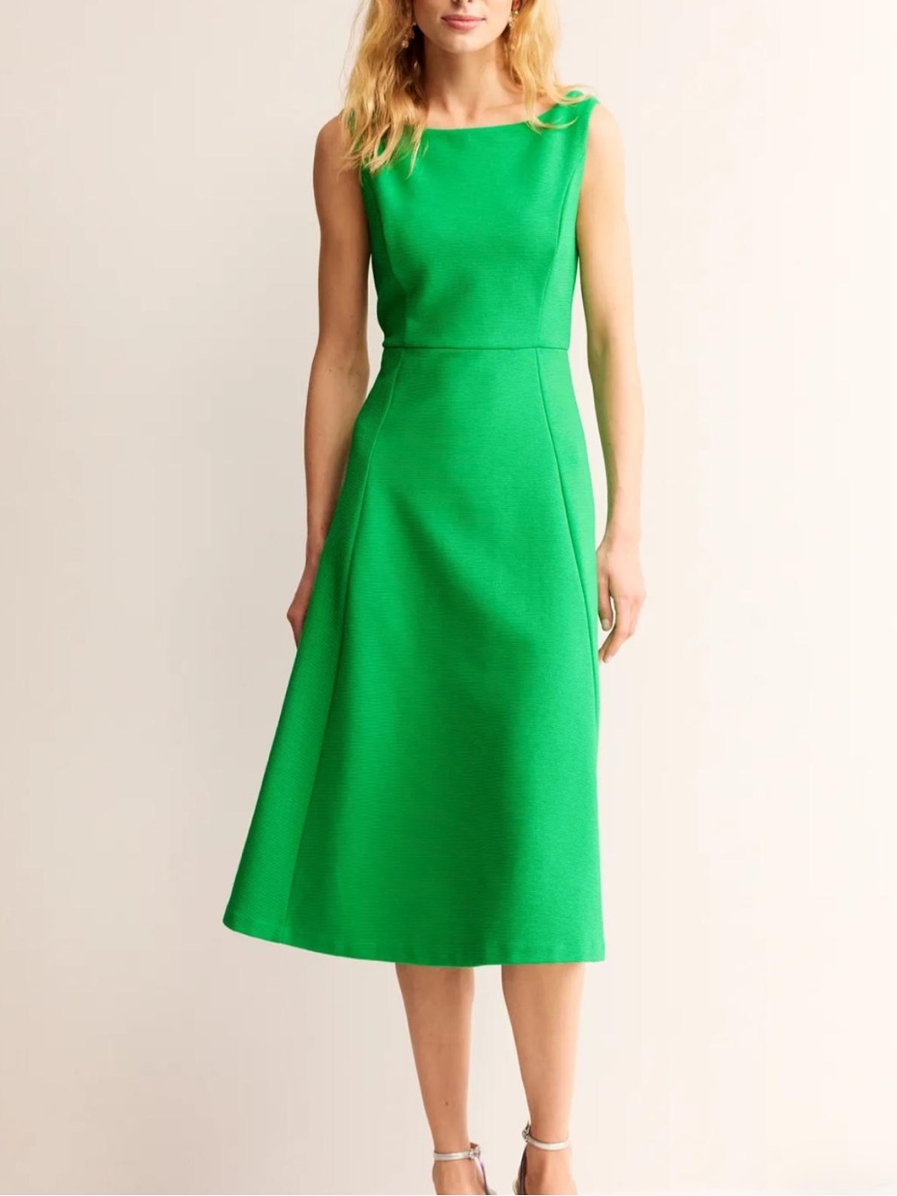 NEW Boden Scarlet Ottoman Ponte Midi Green Dress Size 16 18 NWT
